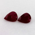 2.47 Total Carat Weight Pear Natural Red Ruby