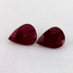 2.47 Total Carat Weight Pear Natural Red Ruby