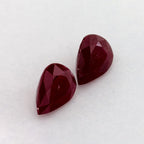 2.47 Total Carat Weight Pear Natural Red Ruby