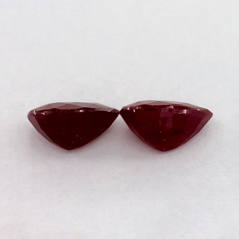 2.47 Total Carat Weight Pear Natural Red Ruby