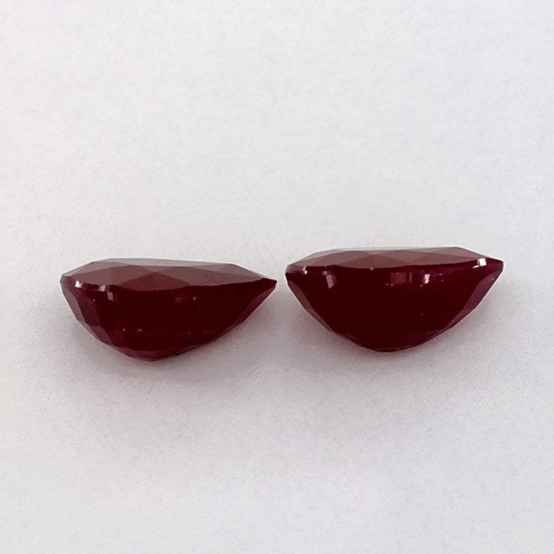 2.79 Total Carat Weight Pear Natural Red Ruby