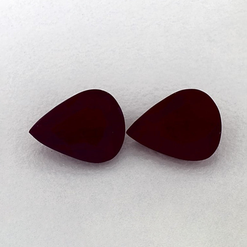 3.23 Total Carat Weight Pear Natural Red Ruby