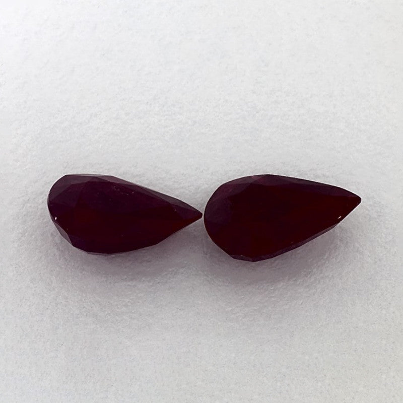 3.23 Total Carat Weight Pear Natural Red Ruby