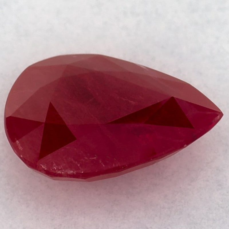 2.39 Carat Pear Natural Red Ruby