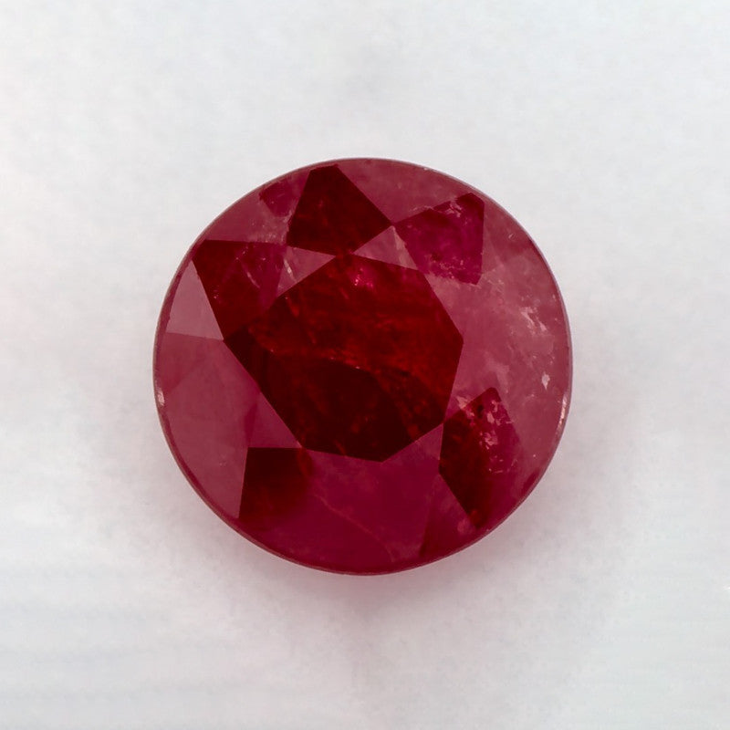 0.93 Carat Round Natural Red Ruby