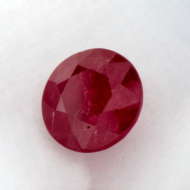 0.93 Carat Round Natural Red Ruby