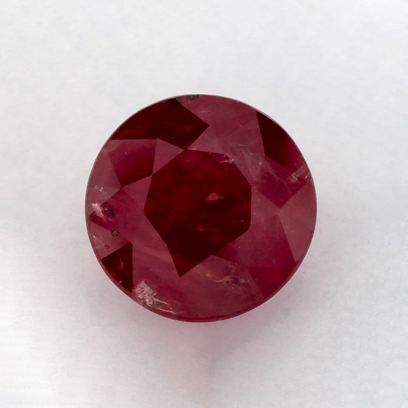 1.39 Carat Round Natural Red Ruby