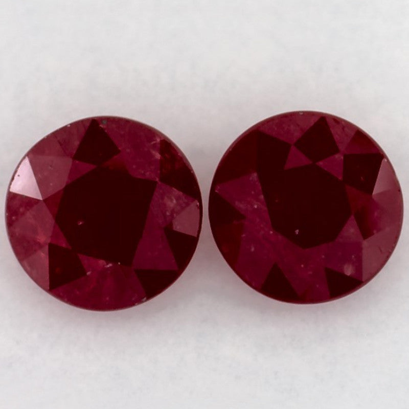 1.73 Carat Round Natural Red Ruby