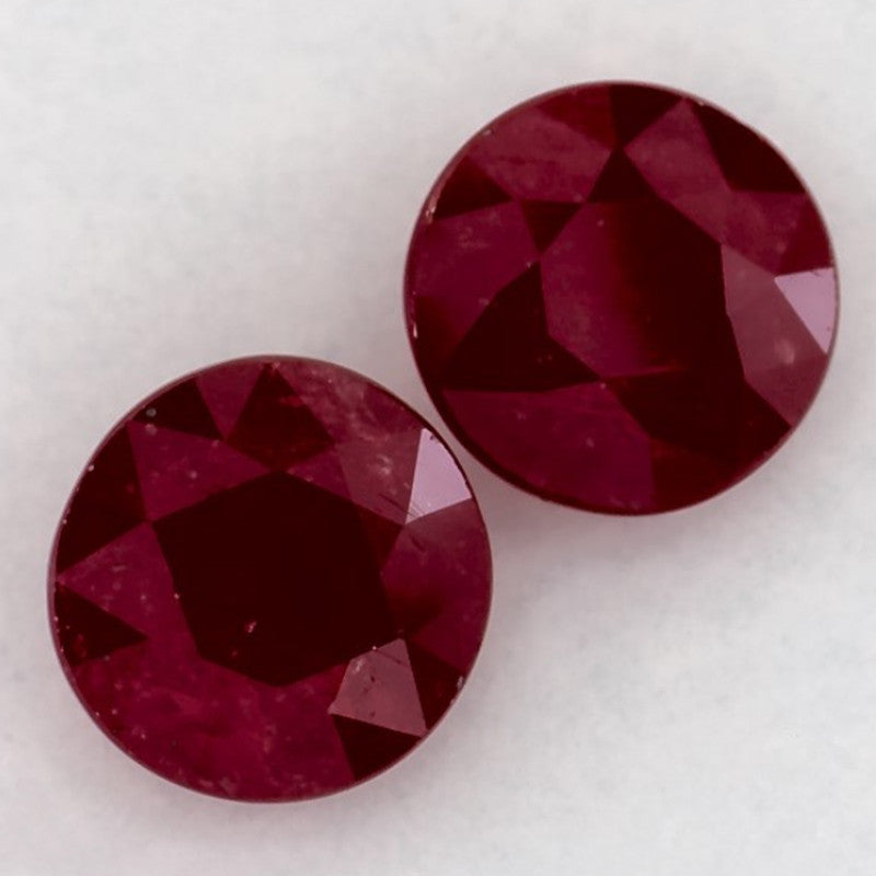 1.73 Carat Round Natural Red Ruby