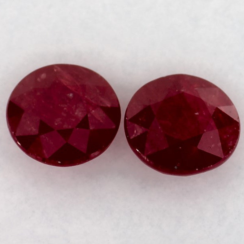 1.73 Carat Round Natural Red Ruby