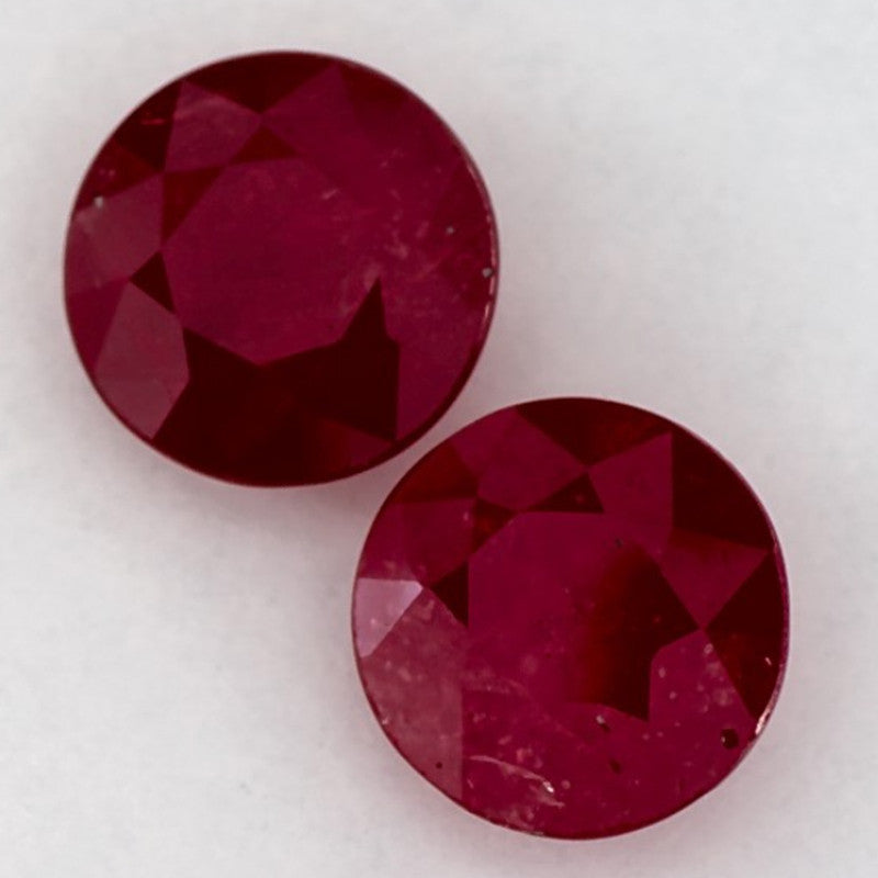 1.81 Carat Round Natural Red Ruby