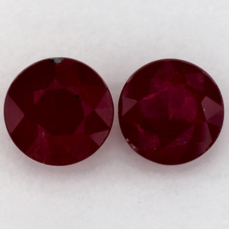 1.89 Carat Round Natural Red Ruby