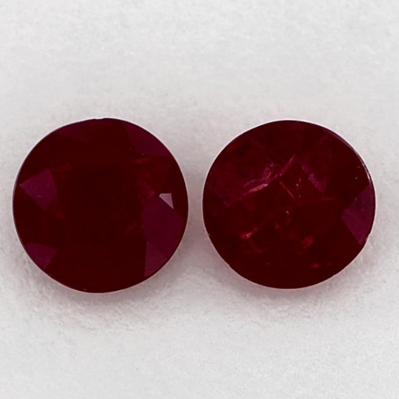 1.92 Carat Round Natural Red Ruby