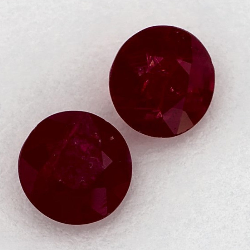 1.92 Carat Round Natural Red Ruby