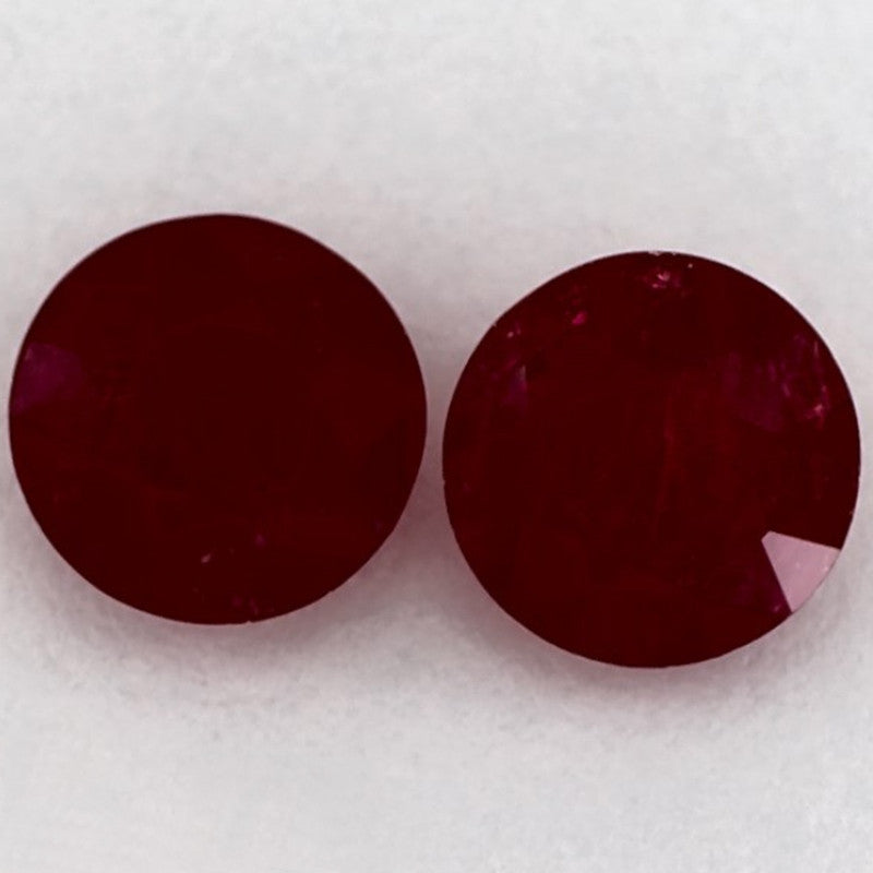 1.95 Carat Round Natural Red Ruby