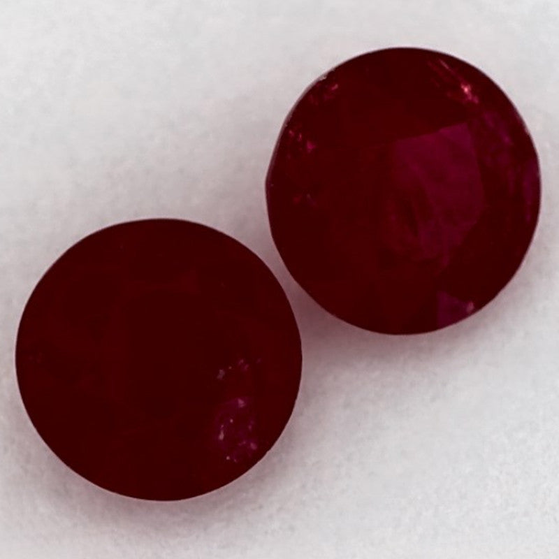 1.95 Carat Round Natural Red Ruby