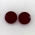 2.08 Total Carat Weight Round Natural Red Ruby