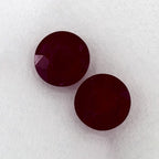 2.08 Total Carat Weight Round Natural Red Ruby
