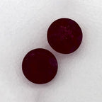 2.08 Total Carat Weight Round Natural Red Ruby