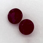 2.16 Total Carat Weight Round Natural Red Ruby