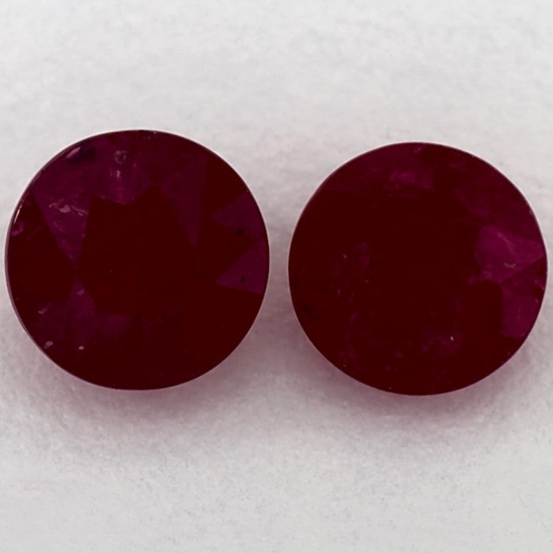 2.20 Carat Round Natural Red Ruby