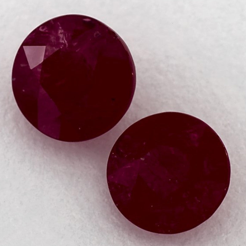2.20 Carat Round Natural Red Ruby