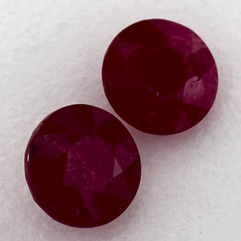 2.20 Carat Round Natural Red Ruby