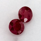 2.29 Total Carat Weight Round Natural Red Ruby