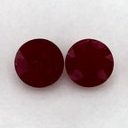 2.37 Total Carat Weight Round Natural Red Ruby