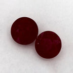 2.37 Total Carat Weight Round Natural Red Ruby