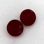 2.37 Total Carat Weight Round Natural Red Ruby