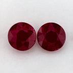 2.59 Total Carat Weight Round Natural Red Ruby