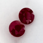 2.59 Total Carat Weight Round Natural Red Ruby