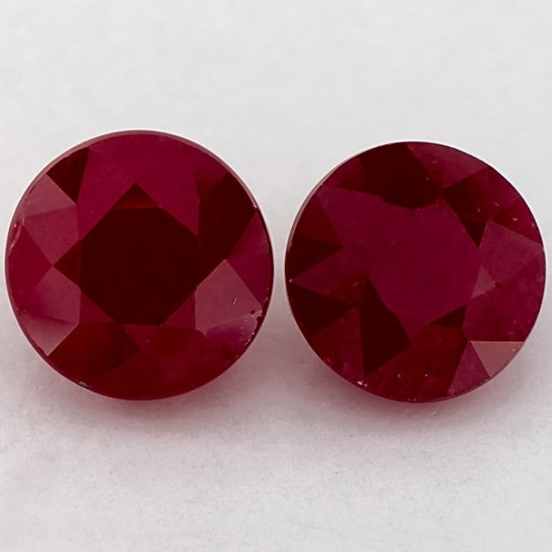 2.95 Carat Round Natural Red Ruby