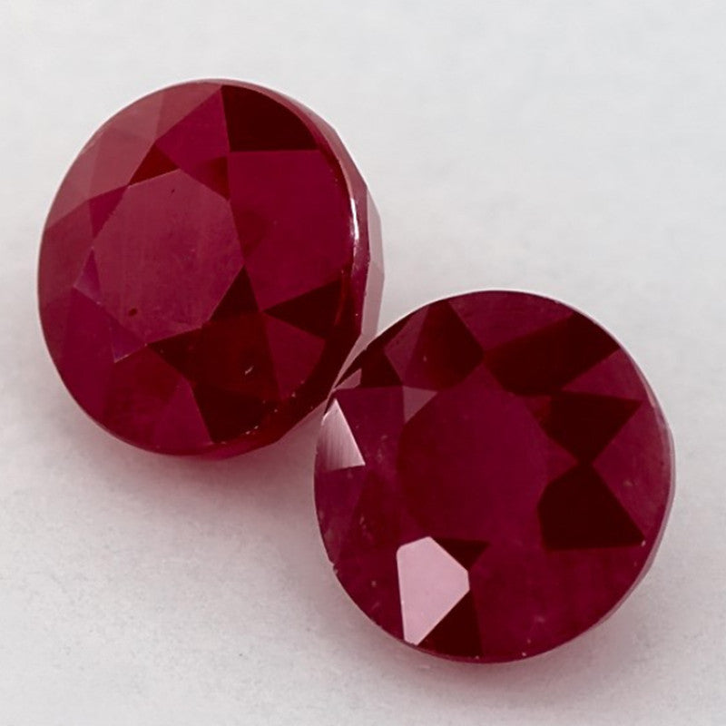 2.95 Carat Round Natural Red Ruby