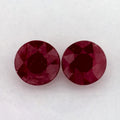 2.96 Total Carat Weight Round Natural Red Ruby