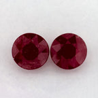 2.96 Total Carat Weight Round Natural Red Ruby