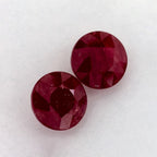 2.96 Total Carat Weight Round Natural Red Ruby