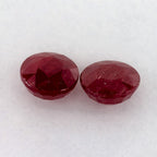 2.96 Total Carat Weight Round Natural Red Ruby