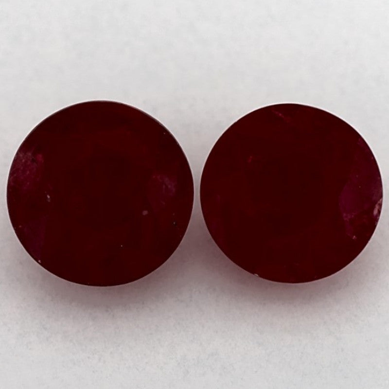 4.03 Carat Round Natural Red Ruby