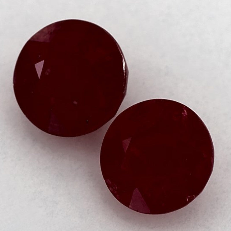 4.03 Carat Round Natural Red Ruby