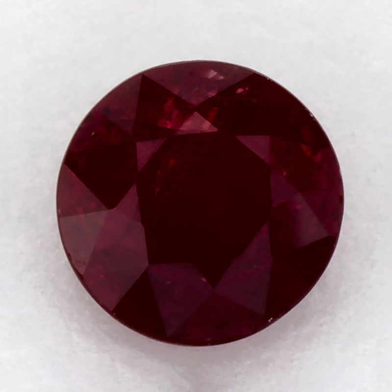 0.84 Carat Round Natural Red Ruby