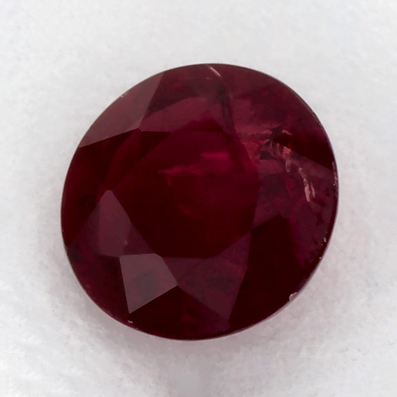 0.84 Carat Round Natural Red Ruby