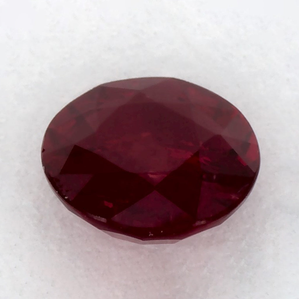 0.84 Carat Round Natural Red Ruby