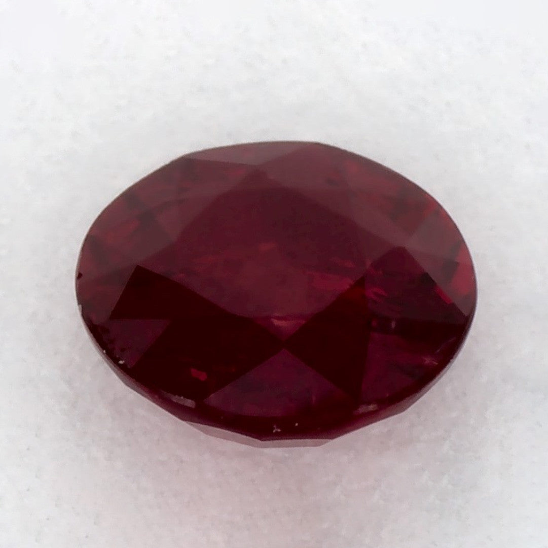 0.84 Carat Round Natural Red Ruby