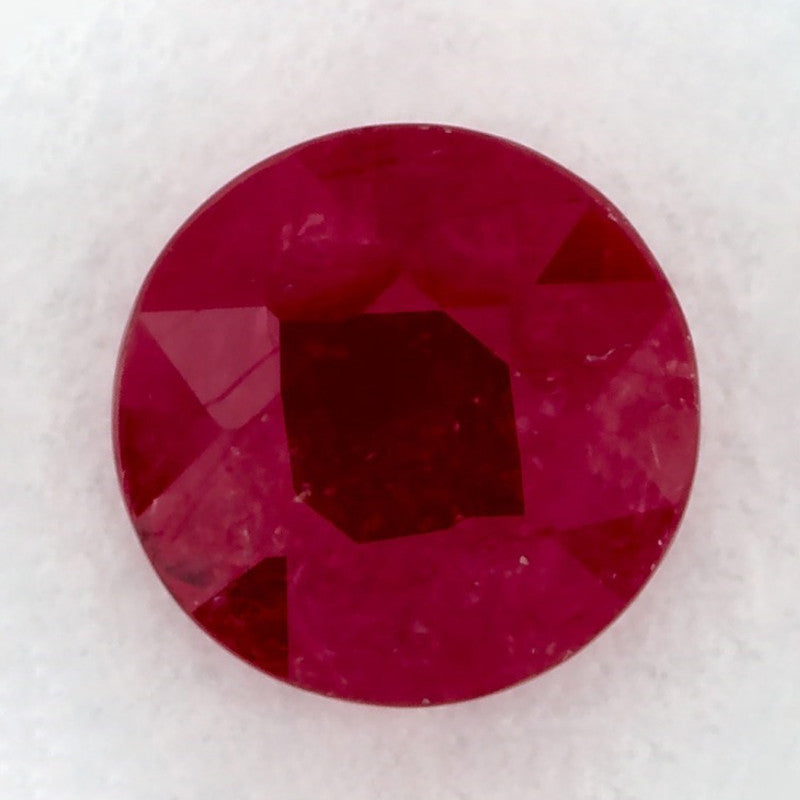 0.91 Carat Round Natural Red Ruby