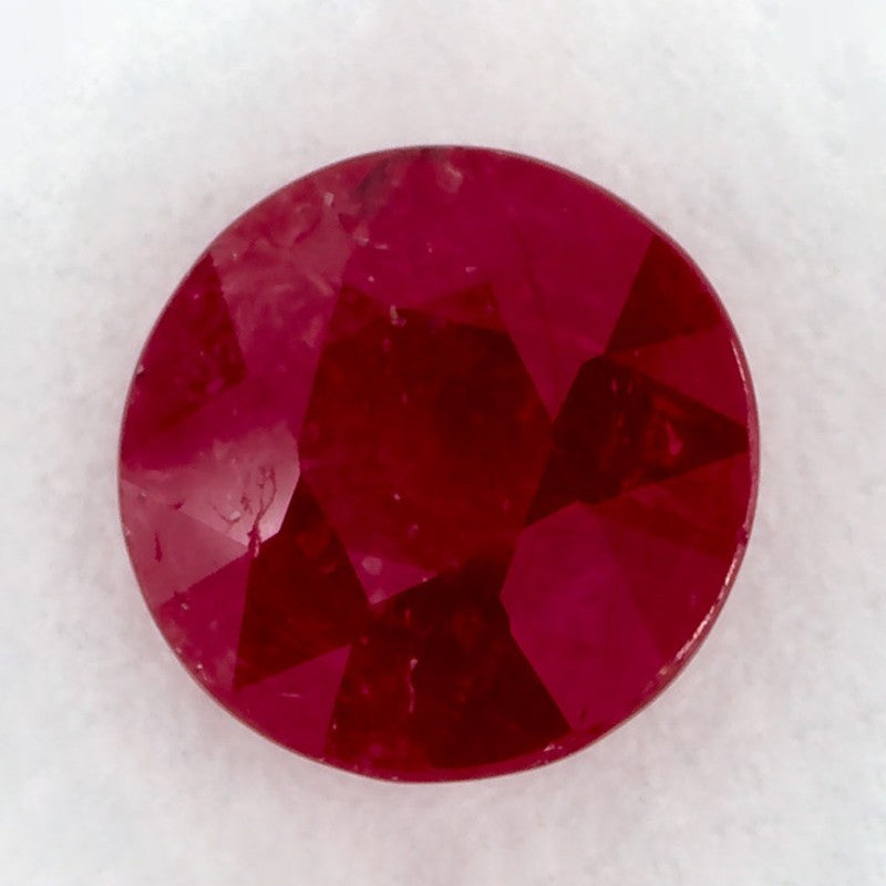 0.91 Carat Round Natural Red Ruby