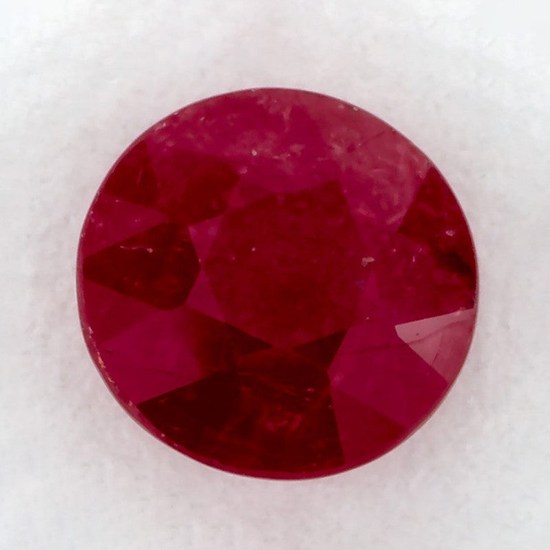 0.91 Carat Round Natural Red Ruby