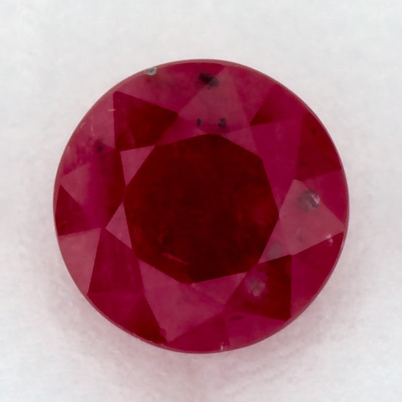 0.93 Carat Round Natural Red Ruby