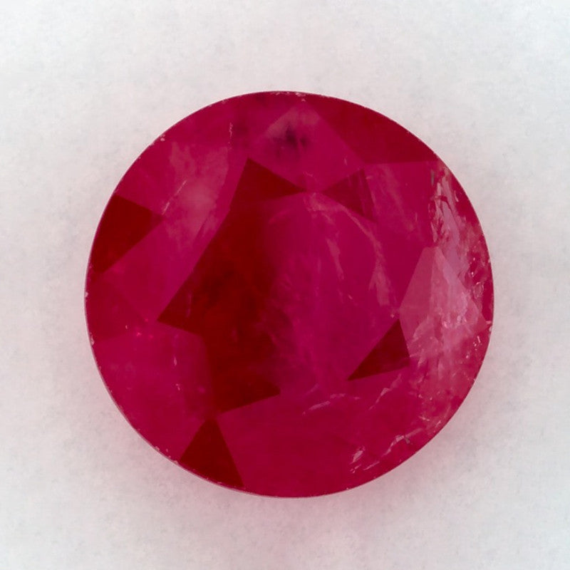 1.64 Carat Round Natural Red Ruby